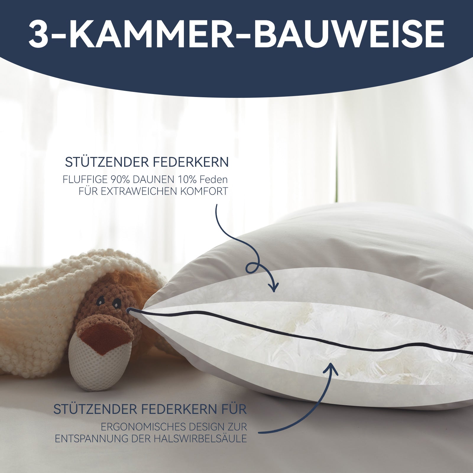 DOWNFOCUS Premium Kissen